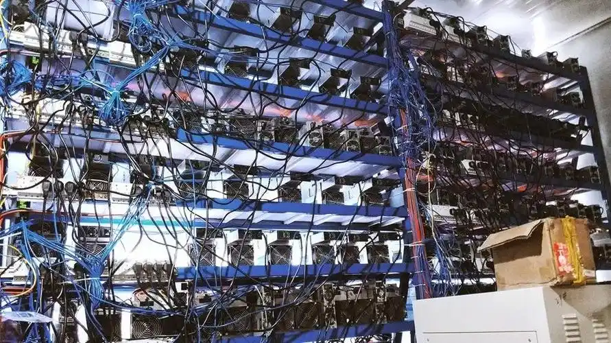An overview of a mining farm showcasing various mining machines.
